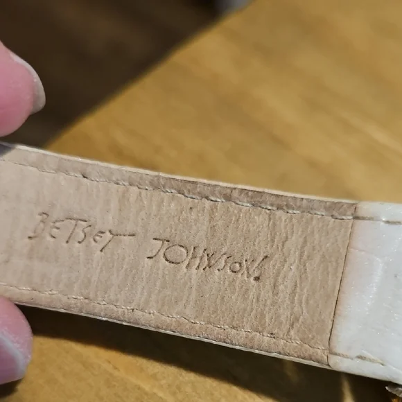 Betsey Johnson Gold-Tone Floral Dial Watch with White Strap - Picture 3 of 5